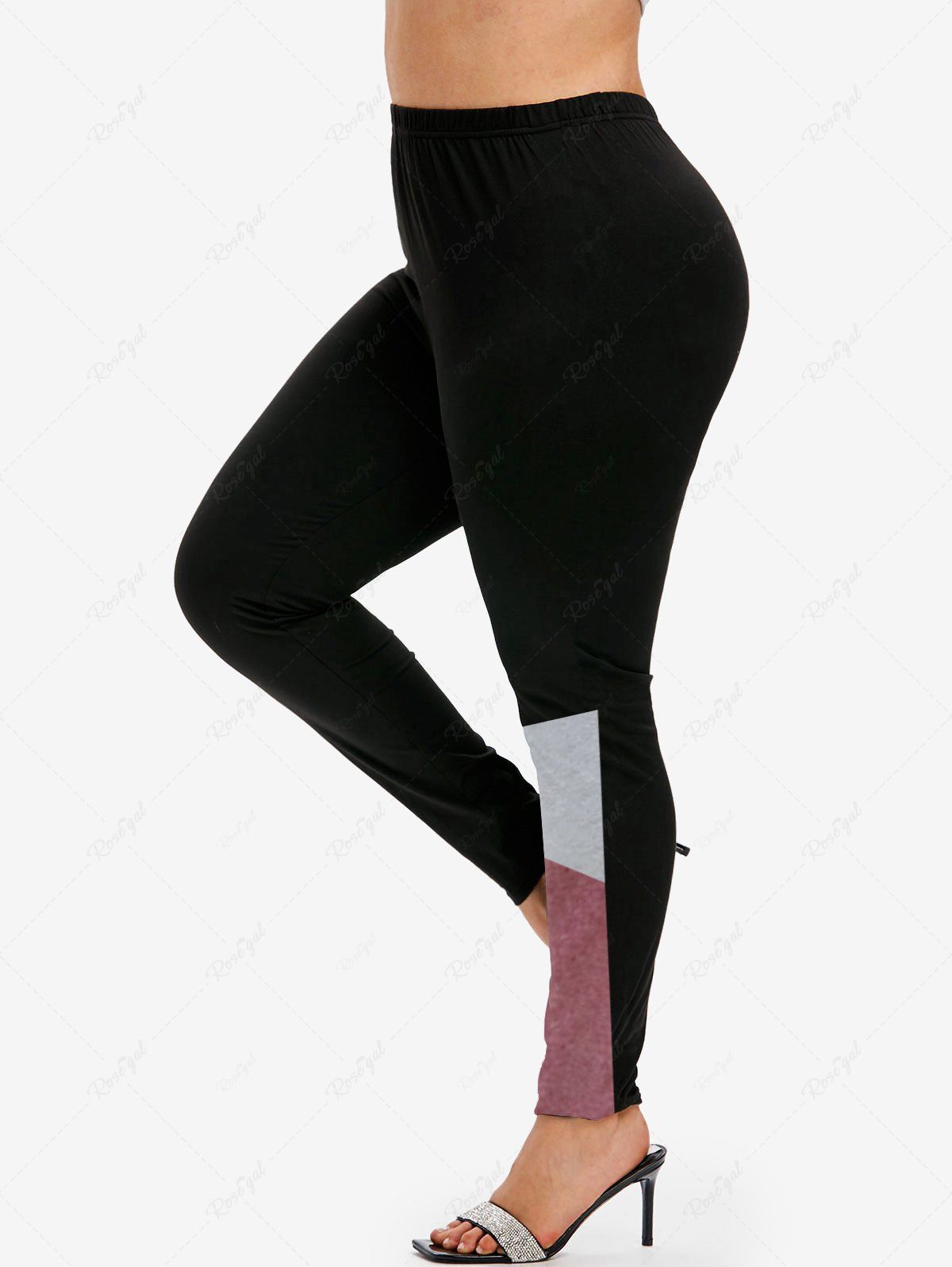Outfits Plus Size Colorblock Skinny Leggings  