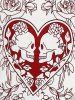 T-shirt à Imprimé Gothique Rose Crâne à Manches Raglan - Rouge foncé 