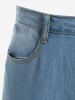 Skinny Colorful Lace Up Front Plus Size Jeans -  