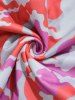 Sweat à Capuche Camouflage Brodé à Doublure en Laine - Rose clair XL