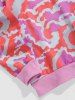 Sweat à Capuche Camouflage Brodé à Doublure en Laine - Rose clair XL