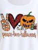 Halloween Funny Printed Graphic T-shirt -  