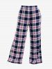 Plus Size Plaid Cami Top and Pants Pajamas Set -  