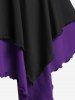 Jupe Gothique Mouchoir Bicolore Bouclée - Noir L | États-Unis 12