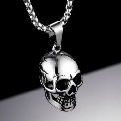 Gothic Unisex Skull Pendant Necklace -  