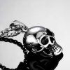 Collier Pendentif Crâne Unisexe Gothique - Argent 