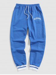 CALIFORNIA Letter Printed Drawstring Jogger Pants -  
