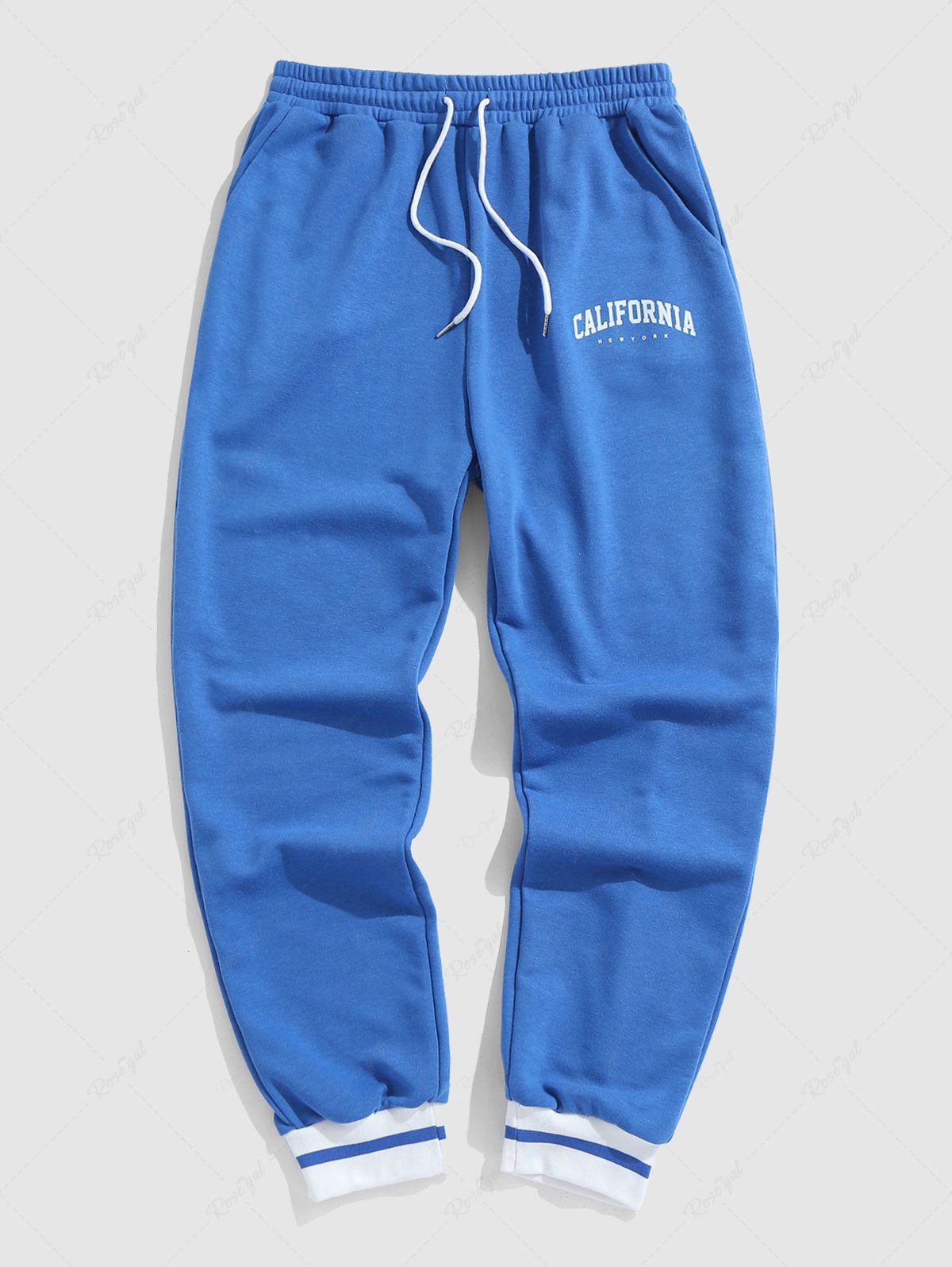 Latest CALIFORNIA Letter Printed Drawstring Jogger Pants  