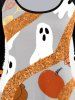 T-Shirt à Manches Raglan à Imprimé Fantômes Citrouille D'Halloween - Gris 5x | US 30-32