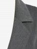 Plus Size Flap Pockets Single Button Long Sleeves Blazer -  
