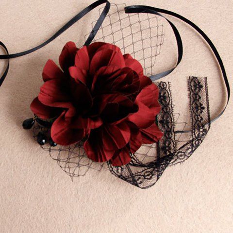 Halloween Lace Face Covering Veil Headwear Masquerade Party Half Face Death Mask
