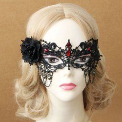 Masque Semi-Visage D'Halloween Sexy Ange et Boule - Noir 