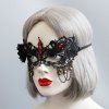 Masque Semi-Visage D'Halloween Sexy Ange et Boule - Noir 