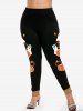 Legging D'Halloween Moulant à Imprimé Fantôme Citrouille - Noir S | US 8