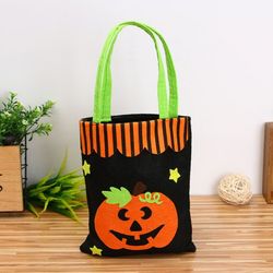 Halloween Pumpkin Candy Canvas Bag - BLACK