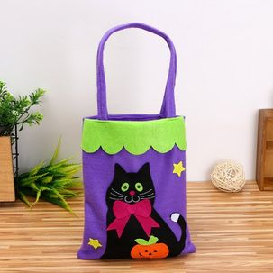 Halloween Black Cat Pumpkin Candy Bag