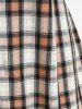 Plus Size Plaid Colorblock Textured Hooded Shirt with Pocket -  