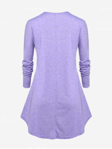 Plus Size Sweetheart Neck Pleat Tee