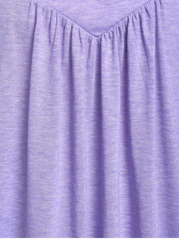 Plus Size Sweetheart Neck Pleat Tee