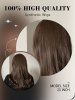 Brown Long See-through Bangs Synthetic Wavy Wig -  