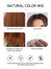 Brown Long See-through Bangs Synthetic Wavy Wig -  