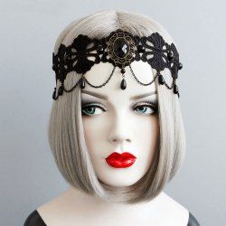 Gothic Lace Rhinestone Headband Hair Accessories -  