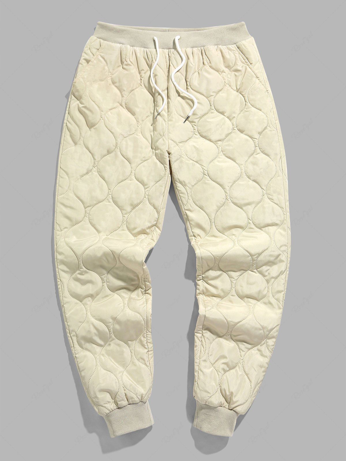 Store Solid Color Quilt Beam Feet Pants  