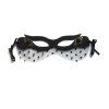 Masque Soirée D'Halloween Cosplay en Filet Transparent à Pois - Noir 