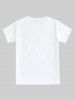 T-shirt de Base Unisexe à Imprimé Cactus - Blanc 4XL