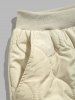 Solid Color Quilt Beam Feet Pants -  