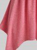 T-shirt Mouchoir Curve Découpé Sanglé Panneau en Dentelle de Grande Taille - Rose clair 1X