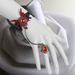 Gothic Vintage Butterfly Lace Rhinestone Finger Ring Bracelet -  