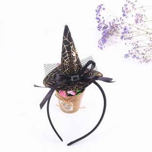 Halloween Costume Novelty Spider Web Hat Bowknot Cosplay Party Hairband