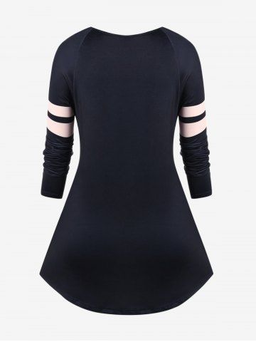 Halloween Raglan Sleeve Printed T-shirt