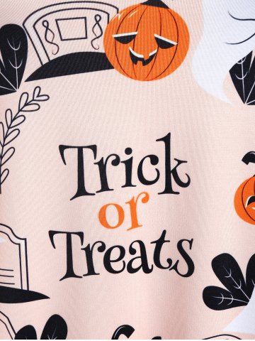 Halloween Raglan Sleeve Printed T-shirt