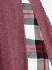 Plus Size Plaid Lace Up T-shirt -  
