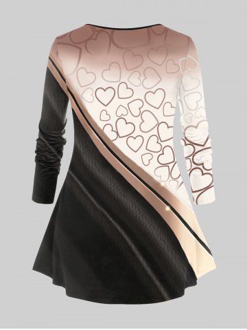 Plus Size Heart Graphic T-shirt