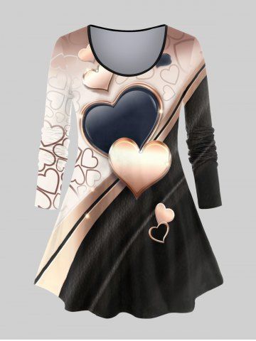 Plus Size Heart Graphic T-shirt