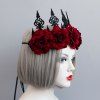 Gothic Vintage Crown Masquerade Queen Cosplay Rose Flower Hair Accessories -  