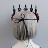 Gothic Vintage Crown Masquerade Queen Cosplay Rose Flower Hair Accessories -  