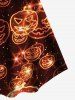 Robe D'Halloween à Imprimé Citrouille Ligne A - Noir 3x | US 22-24