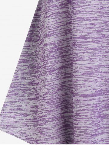 Plus Size Cutout Space Dye T-shirt