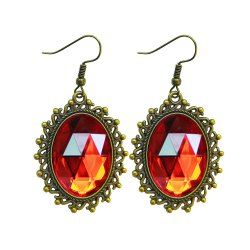 Gothic Vintage Faux Crystal Decor Drop Earrings -  