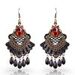 Gothic Lace Vintage Beaded Tassels Drop Earrings -  