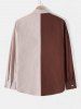 Two Tone Pockets Button Up Men Shirt -  