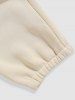 Letter BASKETBALL Embroidered Fleece-lined Sweatpants -  