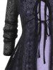 Plus Size Heather Cami Top And Skull Print Lace Tied Long Sleeve Top Set -  