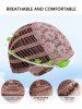 Perruque Synthétique D'Halloween Longue Ondulée Naturelle Bicolore Noir et Rose - Noir Ensemble de 1 Pièce 28 pouces