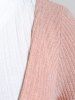 Tricot Tordu en Blocs de Couleurs Grande Taille à Col Roulé - Rose clair M | US 10