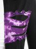Plus Size Faux Twinset Tie Dye Panel Ripped Top -  